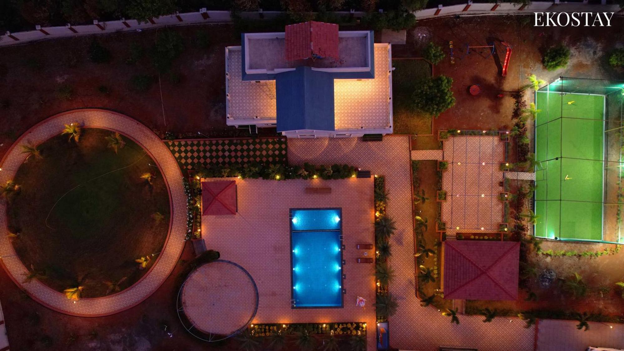 Ekostay Gold Palm Estate I Cricket Turf I Rain Dance I 2 Acre Property Karjat Exteriér fotografie