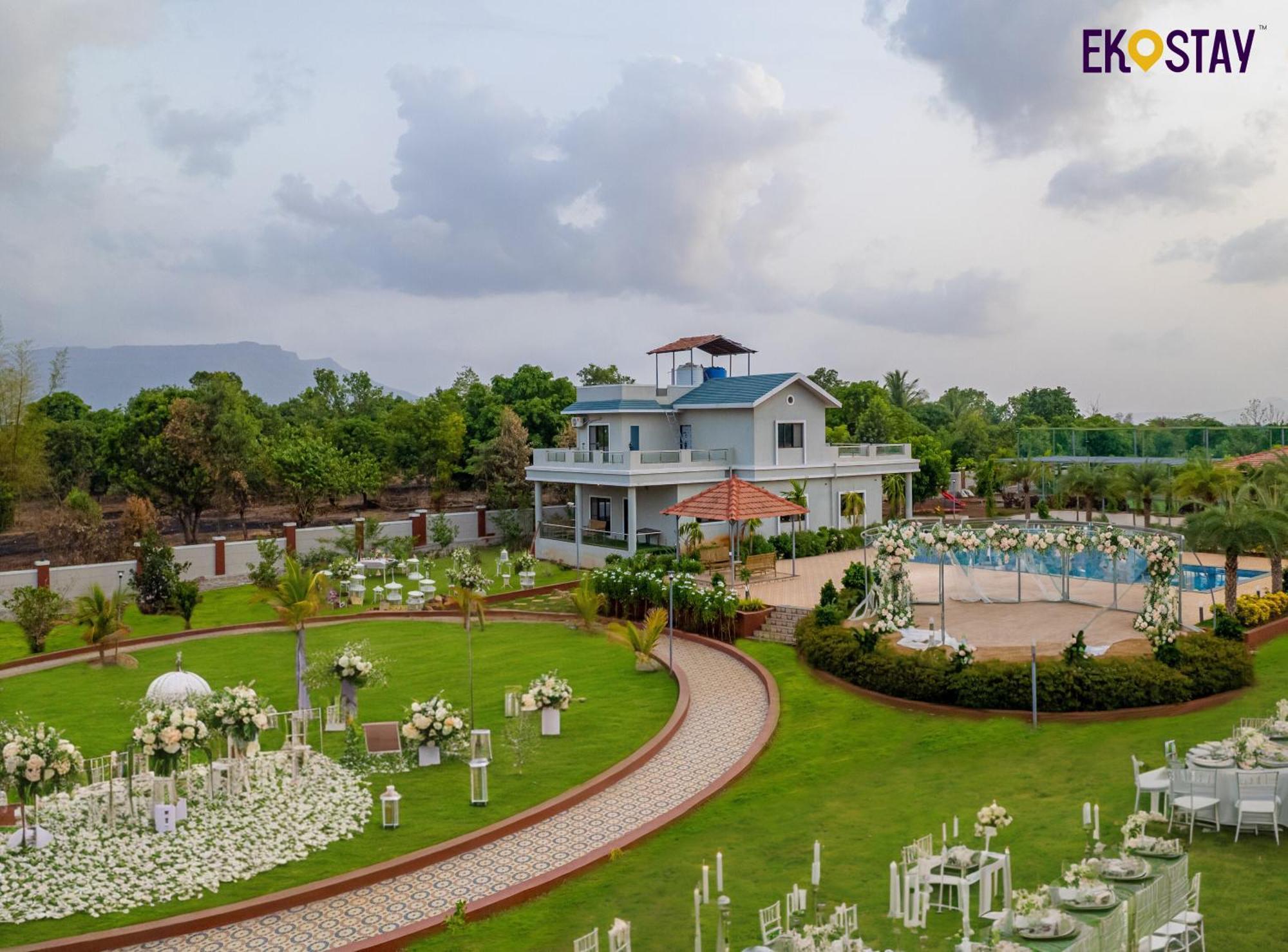 Ekostay Gold Palm Estate I Cricket Turf I Rain Dance I 2 Acre Property Karjat Exteriér fotografie